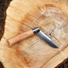 COUTEAU DE POCHE EN INOX ET BOIS PERSONNALISABLE 'NO 08'