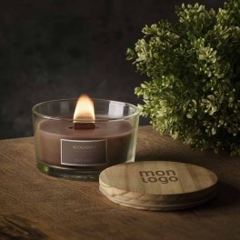 BOUGIE MECHE BOIS PERSONNALISABLE 'WOOOSH WOOD'