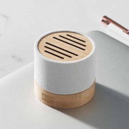 MINI ENCEINTE SANS FIL PERSONNALISABLE 'ELEG BAMBOU'