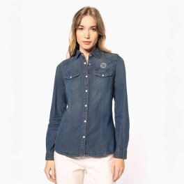 CHEMISE PERSONNALISABLE DENIM FEMME 'INDIGO RANGE'