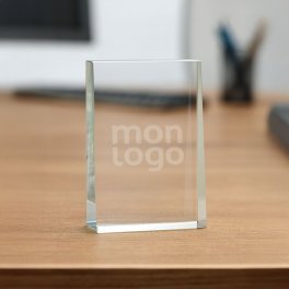 TROPHEE EN VERRE PERSONNALISE 'VICKY PLAQUE'