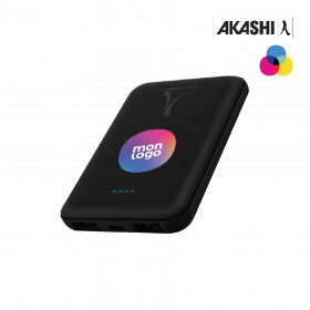 LOT DE 25 BATTERIES DE SECOURS PUBLICITAIRES 2 PORTS USB 5000 MAH AKASHI® 'CRONOS' - EXPEDITION EXPRESS 24H