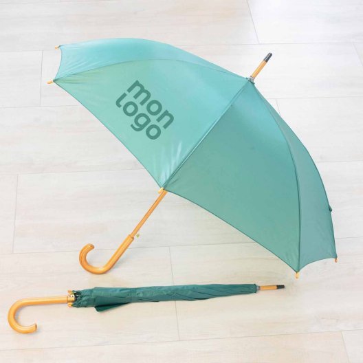 PARAPLUIE PUBLICITAIRE AUTOMATIQUE CANNE BOIS 'DUNDEE'