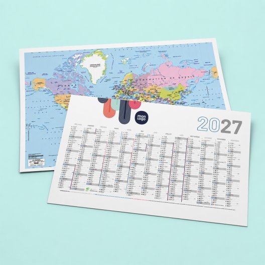CALENDRIER BANCAIRE PERSONNALISÉ RIGIDE 'MAP'