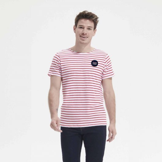 T SHIRT MARINIÈRE PERSONNALISÉ HOMME 'MILES' 150GR/M²