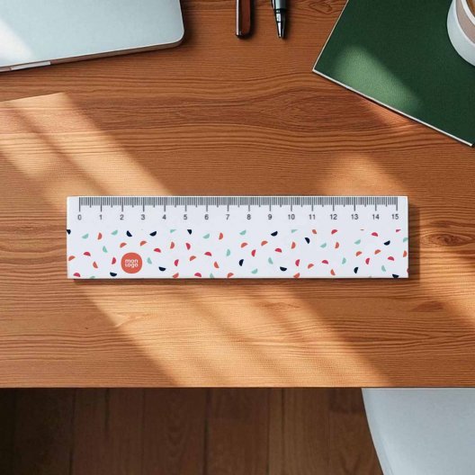 RÈGLE BLANCHE RIGIDE PUBLICITAIRE 'REGLUS'