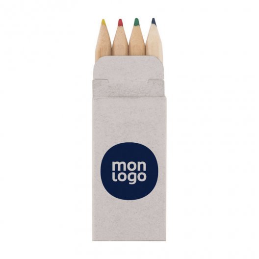 ÉTUI PERSONNALISABLE DE 4 MINI CRAYONS DE COULEUR 'MATHILDA'