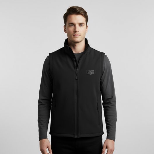 BODYWARMER SOFTSHELL HOMME PERSONNALISABLE 'RACE BW'