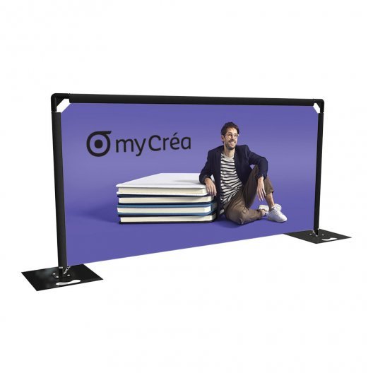 BARRIÈRE PUBLICITAIRE AUTOPORTANTE 'HALTE'