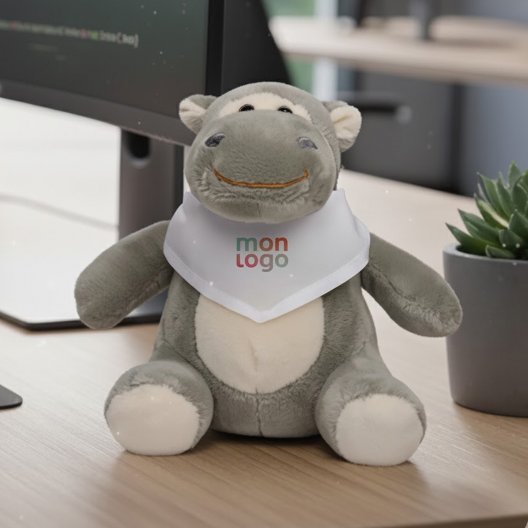 PELUCHE HIPPOPOTAME PERSONNALISABLE 'HEPPO BANDANA'