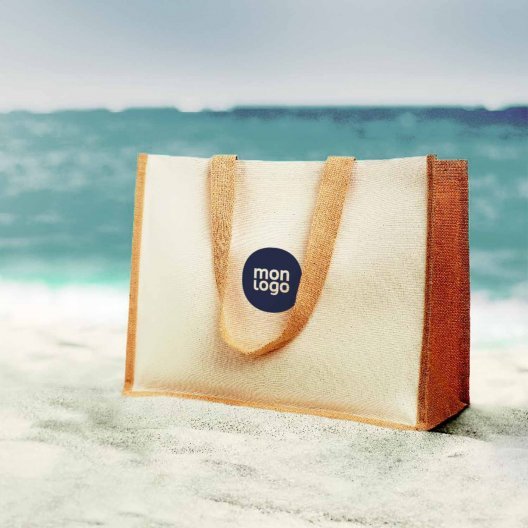 SAC PERSONNALISÉ EN JUTE/TOILE 'FIORI'