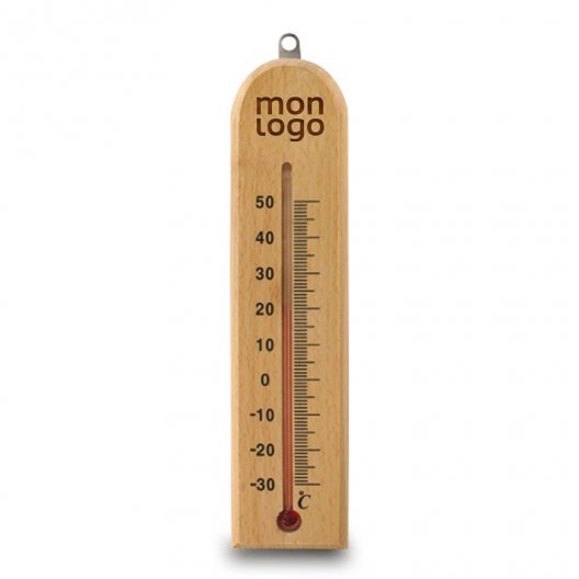 THERMOMETRE EN BOIS PERSONNALISABLE 'SOLBOIS'