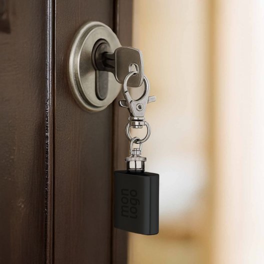 PORTE CLES FLASQUE PERSONNALISE 'GUDYS DARK 28.3 ML'