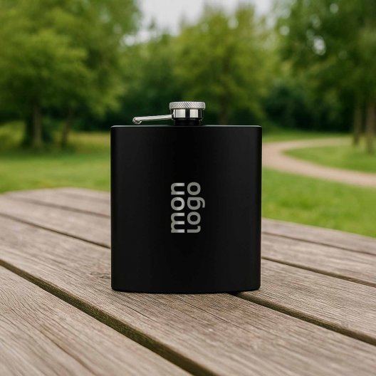 FLASQUE ACIER PERSONNALISEE 'GUDYS DARK 169.8 ML'