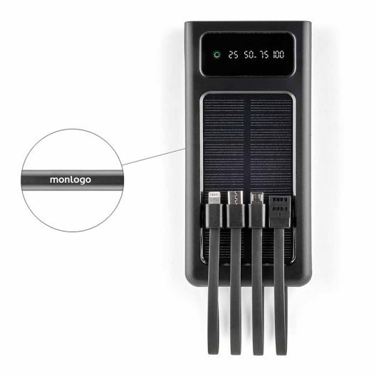 POWERBANK SOLAIRE 10 000 MAH PERSONNALISABLE 'SOLARIUS'