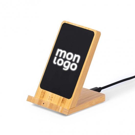 CHARGEUR INDUCTION 15W LED PUBLICITAIRE 'BAMBERCHARG'