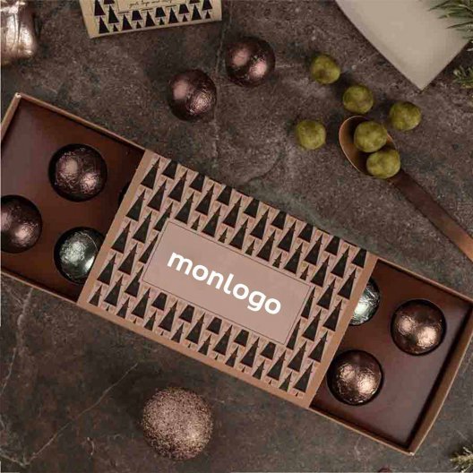 COFFRET PUBLICITAIRE 12 PRALINES AU CHOCOLAT 'CHOPRA'