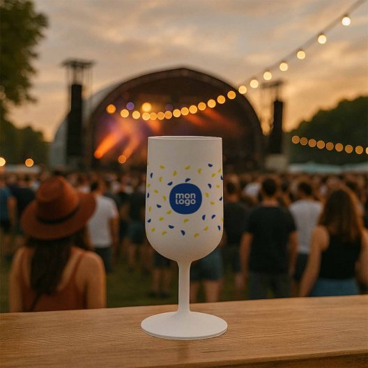 VERRE À VIN RÉUTILISABLE PERSONNALISÉ MIE 'CUPVIN EUROPE' 18CL