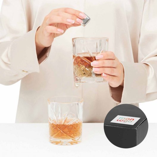 SET PERSONNALISABLE DE 2 VERRES A WHISKY 'JAYMY'