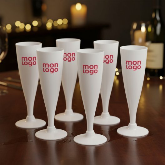 PACK 6 FLUTES REUTILISABLES PERSONNALISABLE 'PACKFLU'