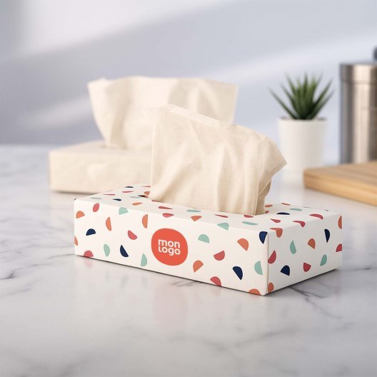 BOITE MOUCHOIR PAPIER RECYCLE PERSONNALISABLE  'TCHOUMA'