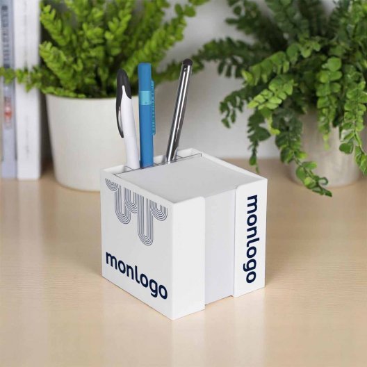 BLOC PAPIER POT A CRAYON PERSONNALISE 'CUBI POT'
