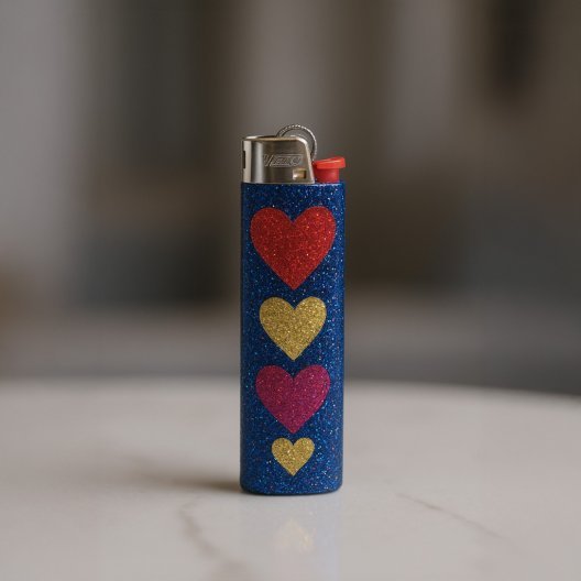 BRIQUET PERSONNALISABLE BIC® PAILLETTES 'FIREFLAMME'