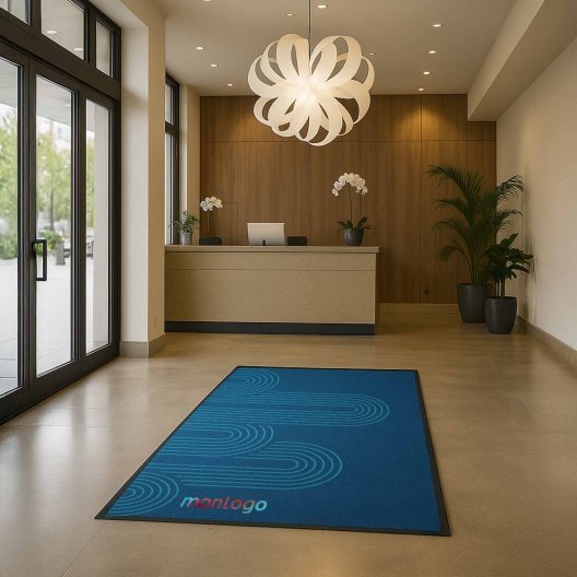 TAPIS D'ACCUEIL PERSONNALISABLE 'BIENVENUE RECYCLE PLUS'