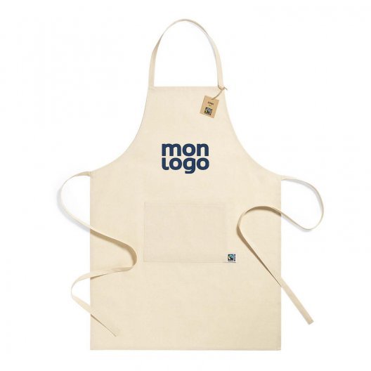 TABLIER 1 POCHE PERSONNALISABLE 'KELINE FAIRTRADE'