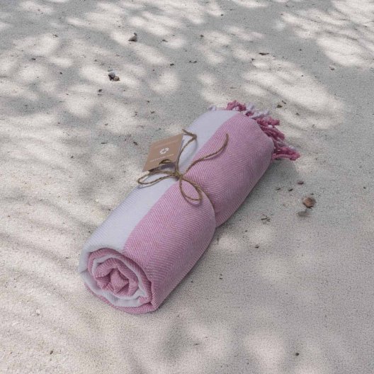 PAREO/FOUTA PERSONNALISABLE 'HORTENSE RAYURE 180 RPET'