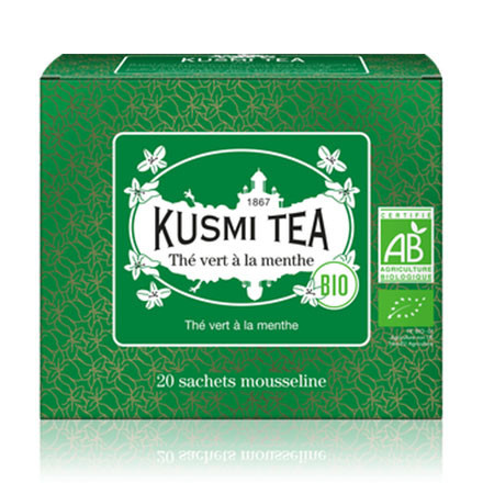 20 SACHETS THE VERT MENTHE BIO KUSMI TEA