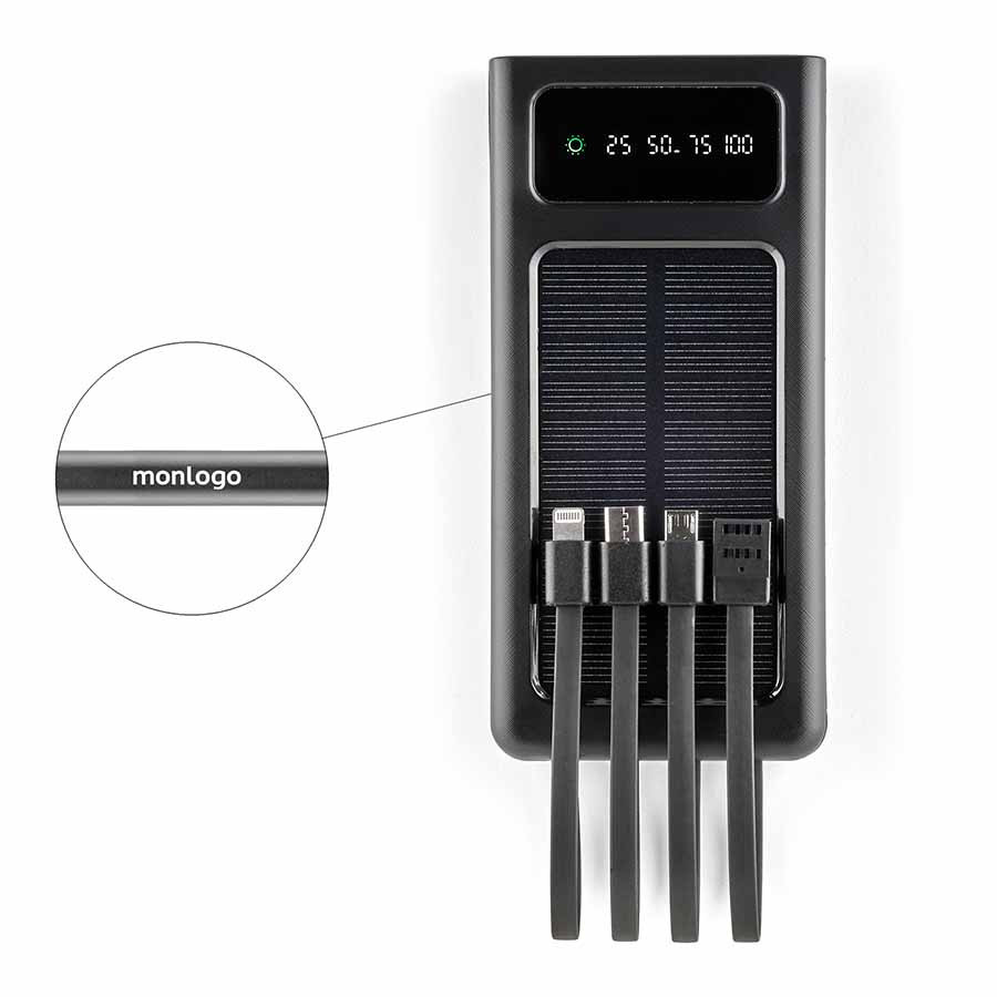 POWERBANK SOLAIRE 10 000 MAH PERSONNALISABLE 'SOLARIUS'