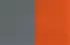 gris chiné/orange gris chiné/orange