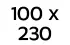 100 x 230 cm