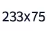 233 x 75 cm
