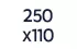 250 x 110 cm