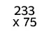 233 x 75 cm 233 x 75 cm