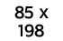 85 x 198 cm