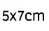 5 x 7 cm 5 x 7 cm